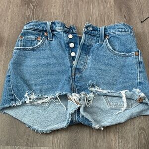 Levi Distressed Denim Shorts
